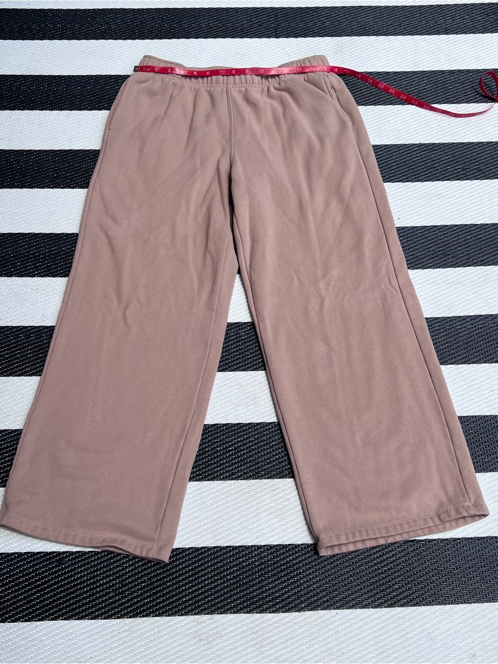 Wide Leg Knit Pants in Taupe